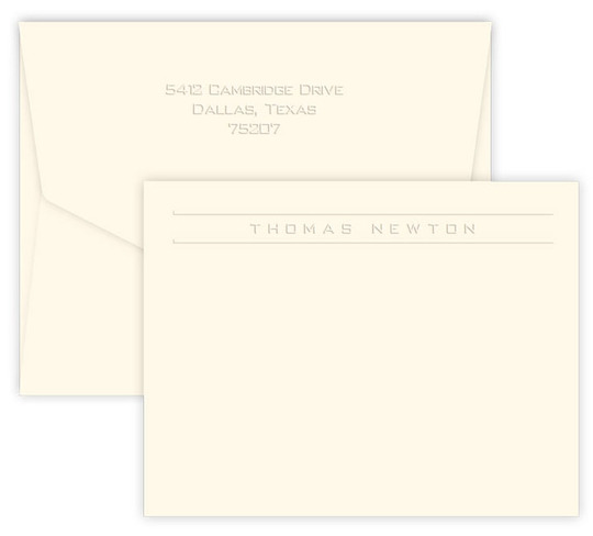 Triple Thick Embossed Corridor Flat Note Cards